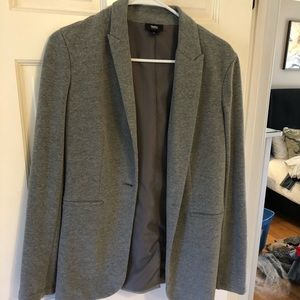 Gray Sweatshirt Blazer